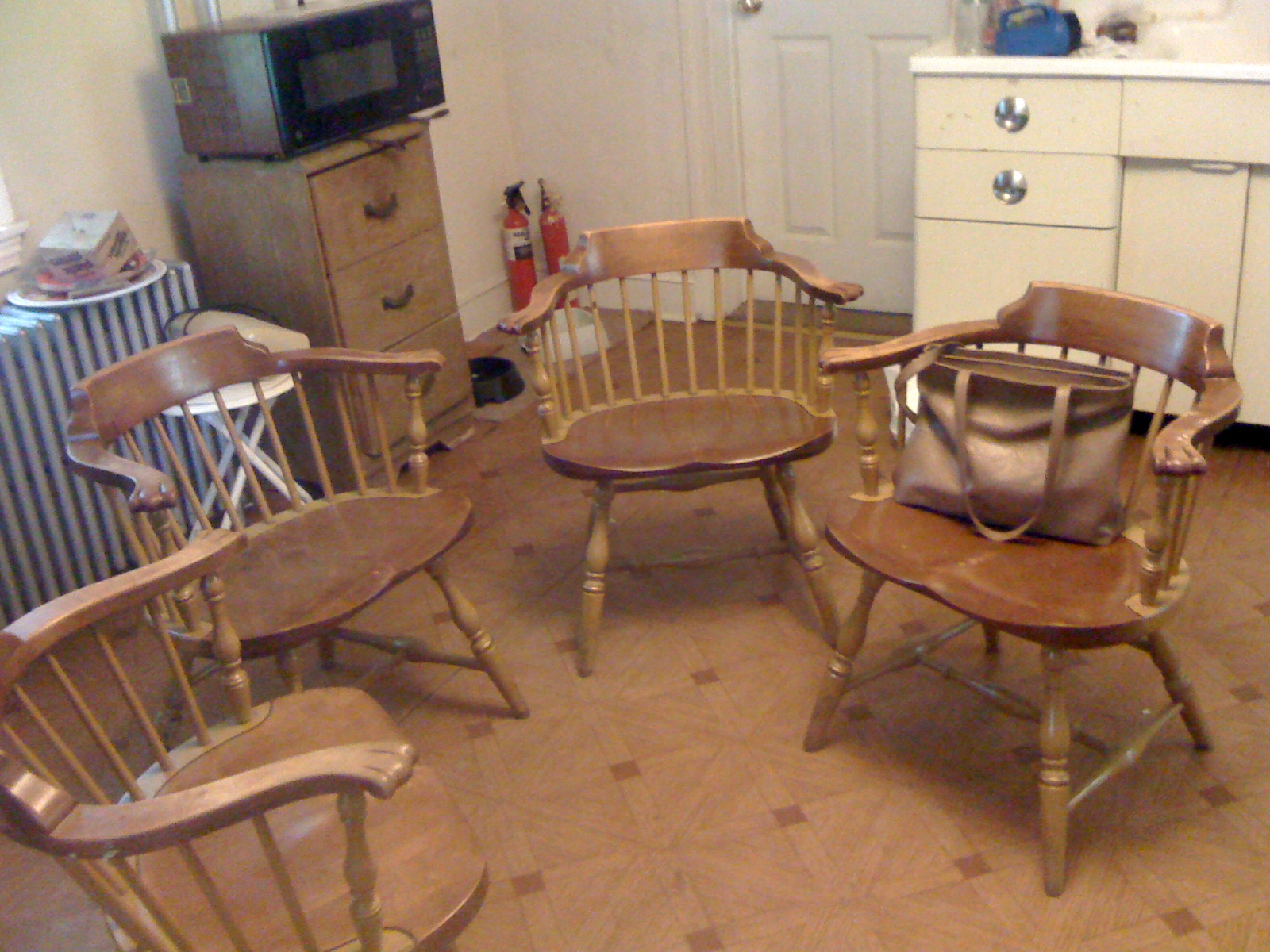 set of four L. Hitchcock chairs