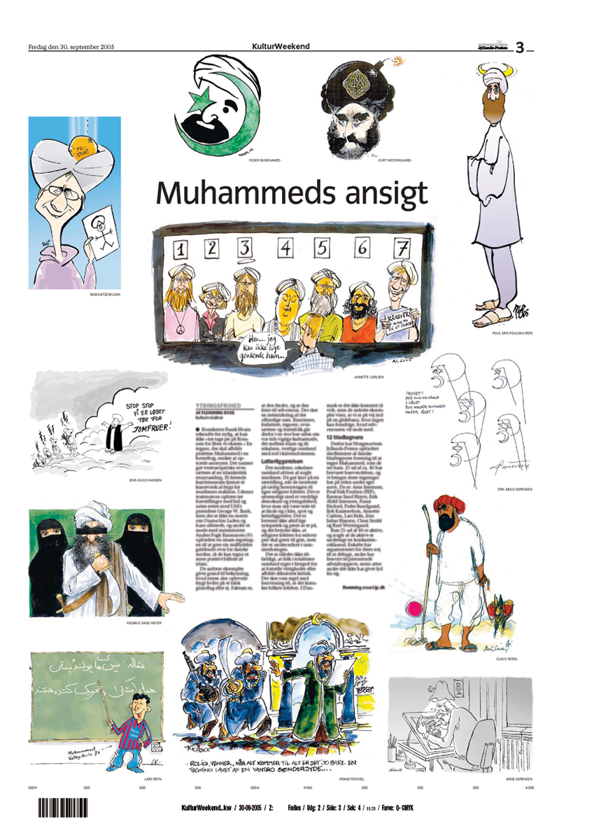 Cartoons from Jyllands-Posten